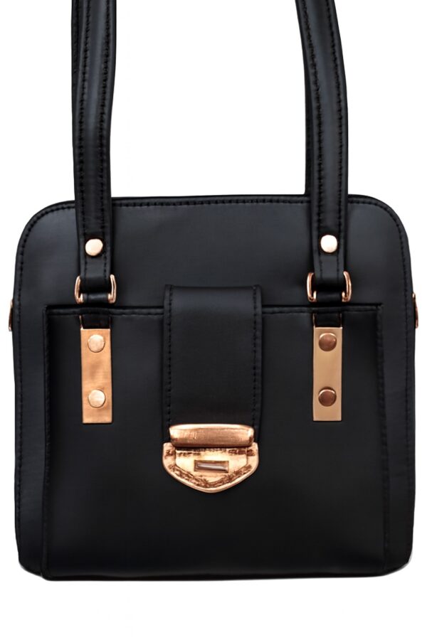 Elegant Black Leather Crossbody Bag