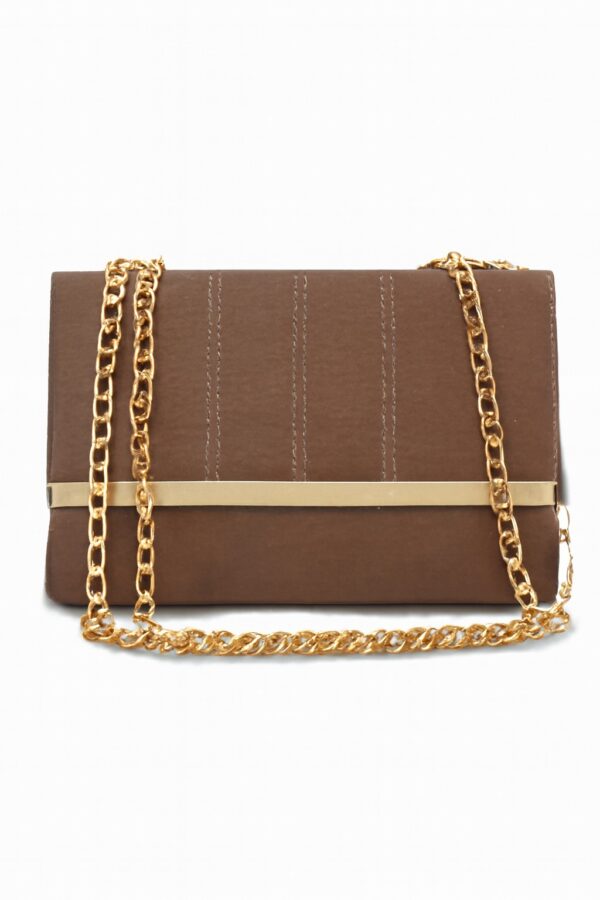 Chocolate Brown Chain Crossbody Bag