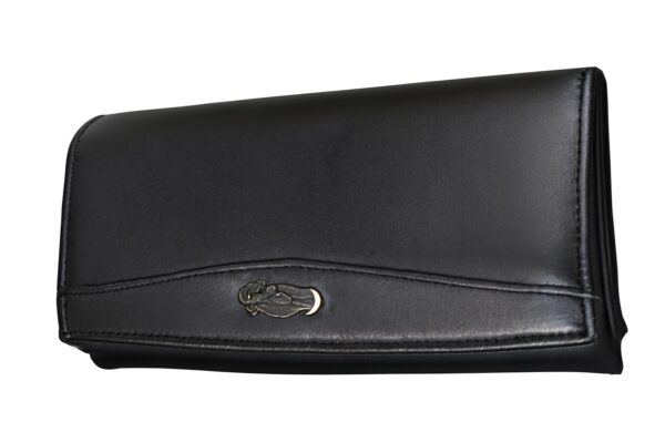 Classic Black Leather Zipper Wallet