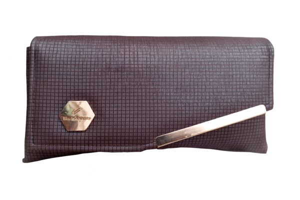 Elegant Purple Quilted Pouch